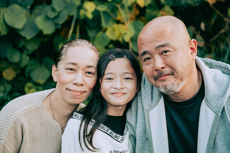 加治川健司と妻と娘